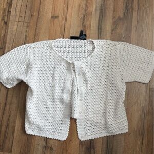 White Crochet Cardigan